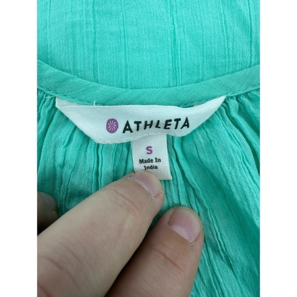 Athleta Mariana Beaded Sequin Cover Up Tunic Size S turquoise - Picture 6 of 7